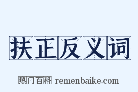 扶正反义词是什么意思的图片